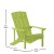 Flash Furniture JJ-C14501-LM-GG Lime Green Indoor/Outdoor Poly Resin Adirondack Chair addl-4