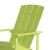 Flash Furniture JJ-C14501-LM-GG Lime Green Indoor/Outdoor Poly Resin Adirondack Chair addl-8