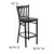 Flash Furniture XU-DG-6R6B-VRT-BAR-MAHW-GG Vertical Back Black Metal Restaurant Barstool with Mahogany Wood Seat addl-1