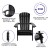 Flash Furniture JJ-C14505-2-T14001-BLK-GG 2 Piece Black All-Weather Poly Resin Folding Adirondack Chair with Side Table addl-3