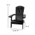 Flash Furniture JJ-C14505-2-T14001-BLK-GG 2 Piece Black All-Weather Poly Resin Folding Adirondack Chair with Side Table addl-5