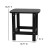 Flash Furniture JJ-C14505-2-T14001-BLK-GG 2 Piece Black All-Weather Poly Resin Folding Adirondack Chair with Side Table addl-6