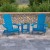 Flash Furniture JJ-C14505-2-T14001-BLU-GG 2 Piece Blue All-Weather Poly Resin Folding Adirondack Chair with Side Table addl-1
