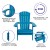 Flash Furniture JJ-C14505-2-T14001-BLU-GG 2 Piece Blue All-Weather Poly Resin Folding Adirondack Chair with Side Table addl-3
