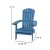 Flash Furniture JJ-C14505-2-T14001-BLU-GG 2 Piece Blue All-Weather Poly Resin Folding Adirondack Chair with Side Table addl-5