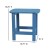Flash Furniture JJ-C14505-2-T14001-BLU-GG 2 Piece Blue All-Weather Poly Resin Folding Adirondack Chair with Side Table addl-6