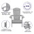 Flash Furniture JJ-C14505-2-T14001-GY-GG 2 Piece Gray All-Weather Poly Resin Folding Adirondack Chair with Side Table addl-3