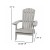 Flash Furniture JJ-C14505-2-T14001-GY-GG 2 Piece Gray All-Weather Poly Resin Folding Adirondack Chair with Side Table addl-5