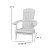 Flash Furniture JJ-C14505-2-T14001-WH-GG 2 Piece White All-Weather Poly Resin Folding Adirondack Chair with Side Table addl-5