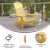 Flash Furniture JJ-C14505-YLW-GG Yellow Indoor/Outdoor Poly Resin Folding Adirondack Chair addl-3