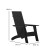 Flash Furniture JJ-C14509-14309-BK-GG Black Modern All-Weather Poly Resin Wood Adirondack Chair with Foot Rest addl-4