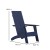 Flash Furniture JJ-C14509-14309-NV-GG Navy Modern All-Weather Poly Resin Wood Adirondack Chair with Foot Rest addl-4