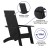 Flash Furniture JJ-C14509-BK-GG Black Modern All-Weather Poly Resin Wood Adirondack Chair addl-3