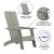 Flash Furniture JJ-C14509-GY-GG Gray Modern All-Weather Poly Resin Wood Adirondack Chair addl-3