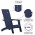 Flash Furniture JJ-C14509-NV-GG Navy Modern All-Weather Poly Resin Wood Adirondack Chair addl-3