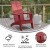 Flash Furniture JJ-C14509-RED-GG Red All-Weather Poly Resin Modern 2-Slat Back Adirondack Chair addl-3