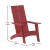 Flash Furniture JJ-C14509-RED-GG Red All-Weather Poly Resin Modern 2-Slat Back Adirondack Chair addl-4