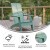 Flash Furniture JJ-C14509-SFM-GG Sea Foam All-Weather Poly Resin Modern 2-Slat Back Adirondack Chair addl-3