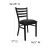 Flash Furniture XU-DG694BLAD-BLKV-GG Ladder Back Black Metal Restaurant Chair with Black Vinyl Seat addl-1
