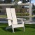 Flash Furniture JJ-C14509-WH-GG White Modern All-Weather Poly Resin Wood Adirondack Chair addl-1