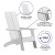 Flash Furniture JJ-C14509-WH-GG White Modern All-Weather Poly Resin Wood Adirondack Chair addl-3