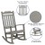 Flash Furniture JJ-C14703-2-T14001-GY-GG Gray All-Weather Poly Resin Rocking Chair with Accent Side Table, Set of 2  addl-3