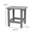 Flash Furniture JJ-C14703-2-T14001-GY-GG Gray All-Weather Poly Resin Rocking Chair with Accent Side Table, Set of 2  addl-6