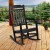 Flash Furniture JJ-C14703-BK-GG Black All-Weather Poly Resin Rocking Chair addl-1