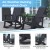 Flash Furniture JJ-C147052-202-BK-GG Black All-Weather Poly Resin Wood Adirondack Rocking Chair with 22" Round Wood Burning Fire Pit addl-3