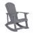 Flash Furniture JJ-C147052-202-GY-GG Gray All-Weather Poly Resin Wood Adirondack Rocking Chair with 22" Round Wood Burning Fire Pit addl-8