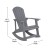 Flash Furniture JJ-C14705-2-T14001-GY-GG Gray All-Weather Poly Resin Wood Adirondack Rocking Chair with Side Table addl-5