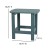 Flash Furniture JJ-C14705-2-T14001-SFM-GG Sea Foam All-Weather Poly Resin Wood Adirondack Rocking Chair with Side Table addl-6