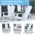Flash Furniture JJ-C14705-2-T14001-WH-GG White All-Weather Poly Resin Wood Adirondack Rocking Chair with Side Table addl-3