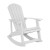 Flash Furniture JJ-C14705-2-T14001-WH-GG White All-Weather Poly Resin Wood Adirondack Rocking Chair with Side Table addl-7