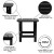 Flash Furniture JJ-C14705-4-T14001-BK-GG Black All-Weather Poly Resin Wood Adirondack Rocking Chair with Side Table addl-4