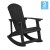 Flash Furniture JJ-C14705-BK-2-GG Black All-Weather Poly Resin Wood Adirondack Rocking Chair, Set of 2 addl-2