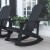 Flash Furniture JJ-C14705-BK-GG Black All-Weather Poly Resin Wood Adirondack Rocking Chair addl-1