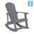 Flash Furniture JJ-C14705-GY-2-GG Gray All-Weather Poly Resin Wood Adirondack Rocking Chair, Set of 2 addl-2