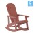 Flash Furniture JJ-C14705-RED-2-GG All Weather Red Poly Resin Wood Adirondack Rocking Chair, Set of 2 addl-2