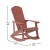 Flash Furniture JJ-C14705-RED-2-GG All Weather Red Poly Resin Wood Adirondack Rocking Chair, Set of 2 addl-5