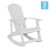 Flash Furniture JJ-C14705-WH-2-GG White All Weather Poly Resin Wood Adirondack Rocking Chair, Set of 2 addl-2