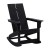Flash Furniture JJ-C14709-2-T14001-BK-GG Black Modern All-Weather 2-Slat Poly Resin Rocking Adirondack Chair with Side Table, Set of 2 addl-7