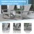 Flash Furniture JJ-C14709-2-T14001-GY-GG Gray Modern All-Weather 2-Slat Poly Resin Rocking Adirondack Chair with Side Table, Set of 2 addl-3