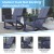 Flash Furniture JJ-C14709-2-T14001-NW-GG Navy Modern All-Weather 2-Slat Poly Resin Rocking Adirondack Chair with Complementary White Side Table, Set of 2 addl-3