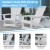 Flash Furniture JJ-C14709-2-T14001-WH-GG White Modern All-Weather 2-Slat Poly Resin Rocking Adirondack Chair with Side Table, Set of 2 addl-3