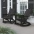 Flash Furniture JJ-C14709-BK-2-GG Modern Black All-Weather 2-Slat Poly Resin Rocking Adirondack Chair, Set of 2 addl-1
