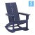 Flash Furniture JJ-C14709-NV-2-GG Modern Navy All-Weather 2-Slat Poly Resin Rocking Adirondack Chair, Set of 2 addl-2