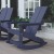 Flash Furniture JJ-C14709-NV-GG Modern Navy All-Weather 2-Slat Poly Resin Wood Rocking Adirondack Chair addl-1