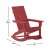 Flash Furniture JJ-C14709-RED-2-GG Red All Weather Dual Slat Back Poly Resin Wood Adirondack Rocking Chair, Set of 2 addl-5