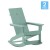 Flash Furniture JJ-C14709-SFM-2-GG Sea Foam All Weather Dual Slat Back Poly Resin Wood Adirondack Rocking Chair, Set of 2 addl-2